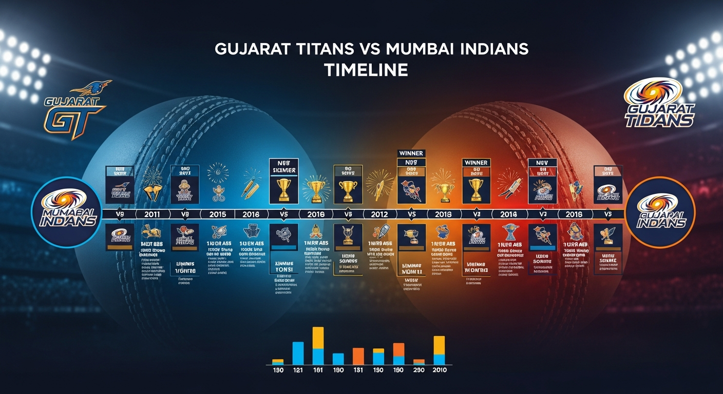 Gujarat Titans vs Mumbai Indians Timeline