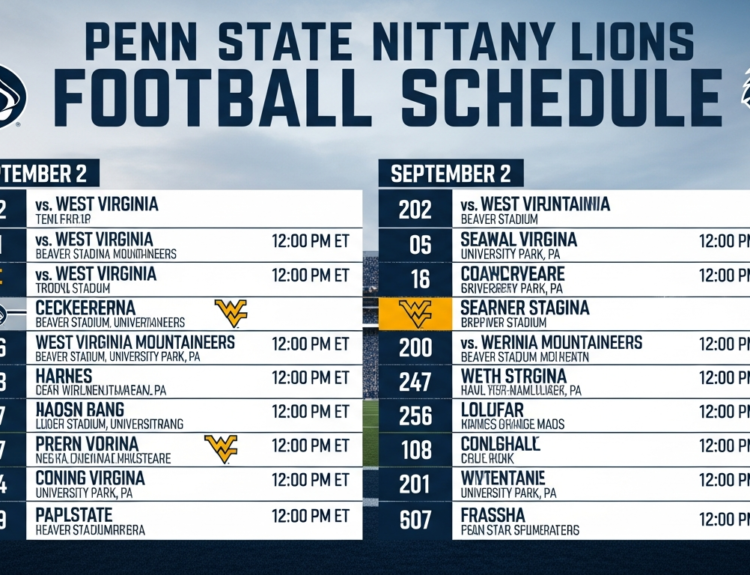 Penn State football schedule