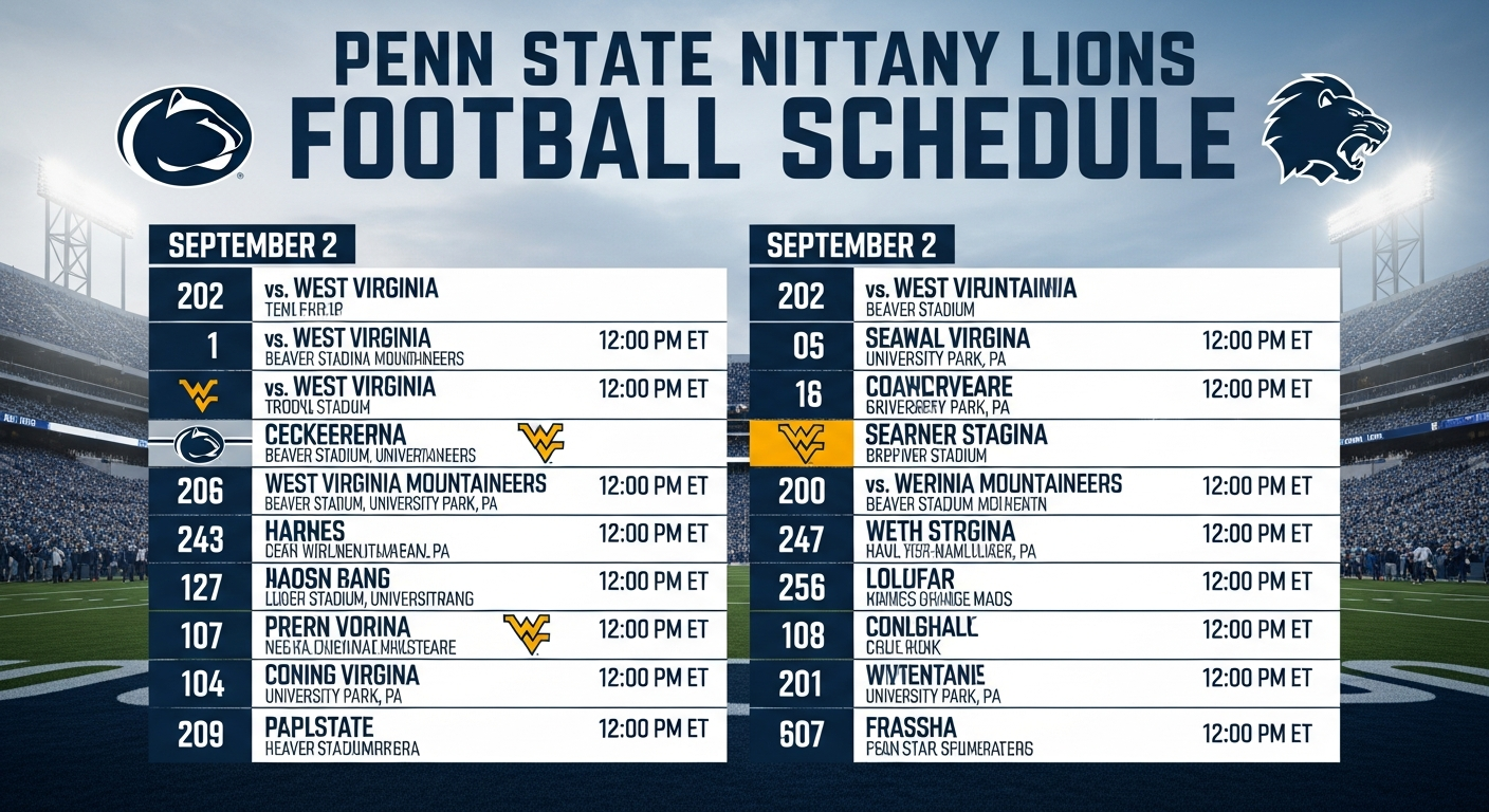 Penn State football schedule